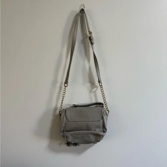 BCBG Gray Crossbody Bag with Gold Chain - Picture 7 of 7